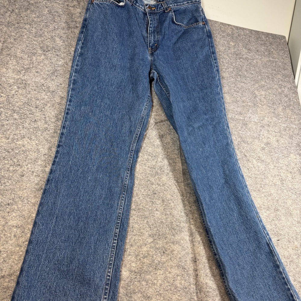 Vintage Levi's 90s Orange Tab Classic Blue Denim Jeans Straight Leg Size 34x32 - Picture 7 of 15
